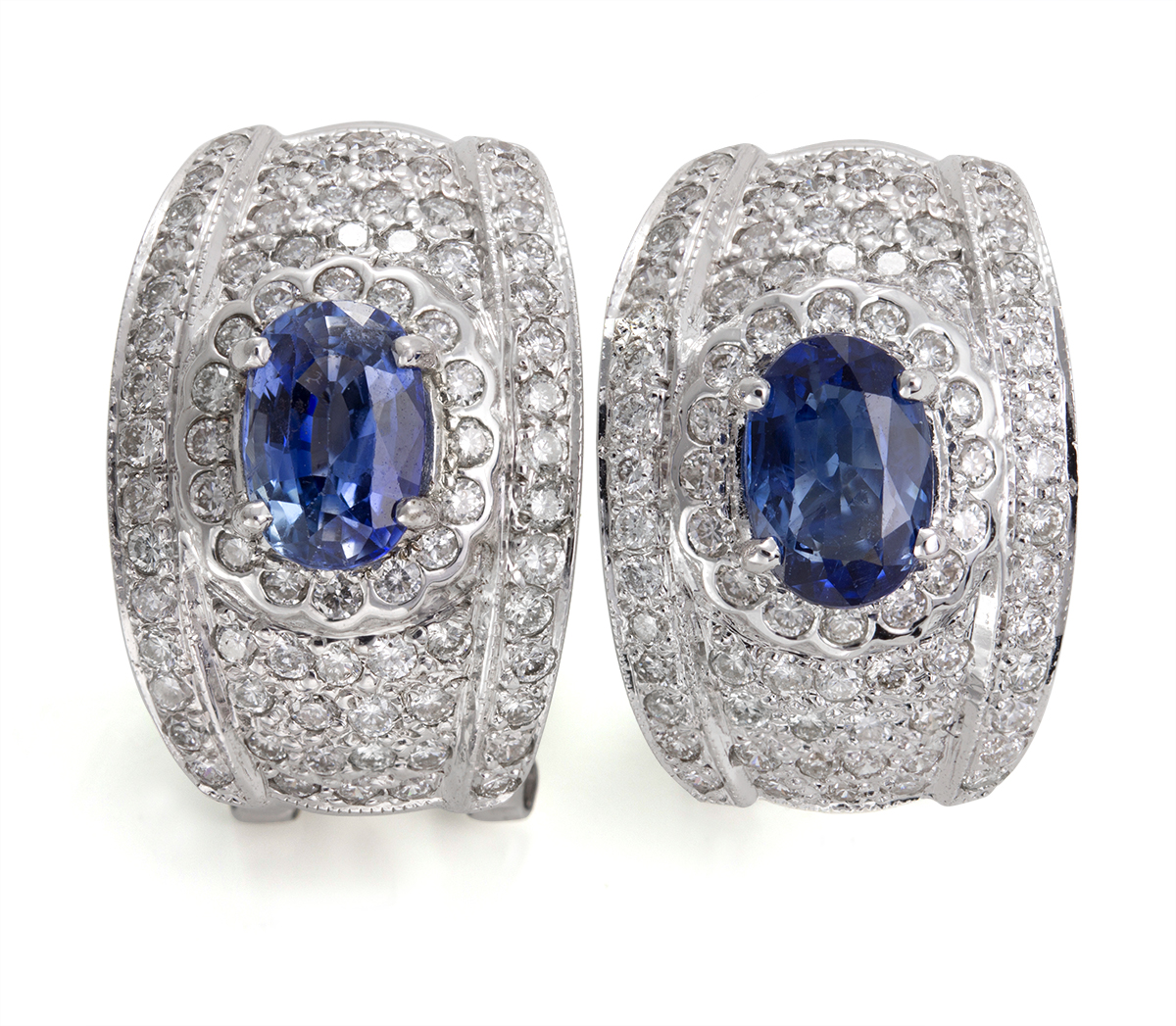 Sapphire Diamond Earrings